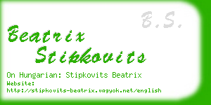 beatrix stipkovits business card